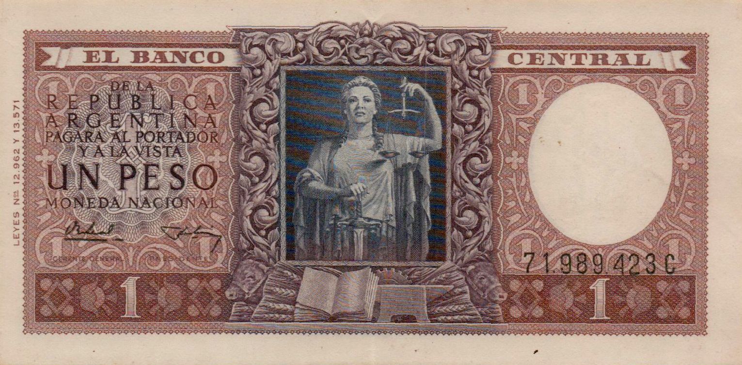 Argentina 1 1962 UNC P-263/a